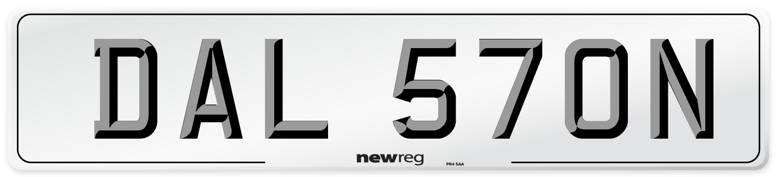 DAL 570N Number Plate from New Reg